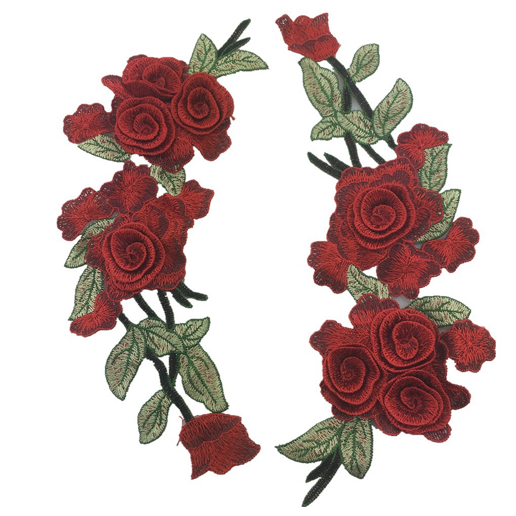 Miếng vá họa tiết thêu hoa 3D trang trí quần áo