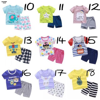 (COMBO 3 BỘ) Đồ bộ coton cho bé trai và bé gái