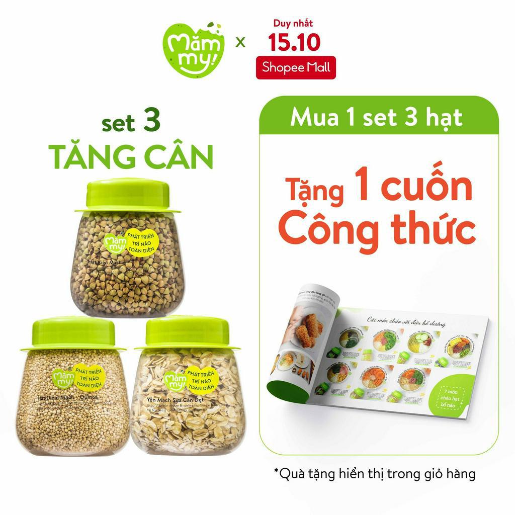 Đậu hạt hữu cơ cho bé ăn dặm Mămmy: Đậu lăng đỏ, đậu gà, quinoa, yến mạch sữa, hạt chia...Mămmy