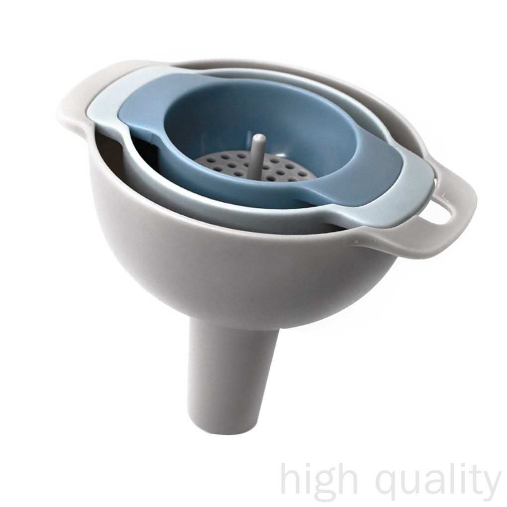 Bộ Phễu + Bộ Lọc Đong Dầu Và Chất Lỏng Đa Chức Năng 4 Trong 1 Miệng Rộng Chất Liệu Nhựa Thích Hợp Cho Bếp Hộ Gia Đình
