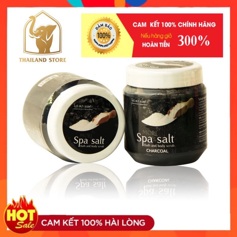 Muối Tẩy Da Chết Mori Spa Salt CHARCOAL Than Hoạt Tính 700g