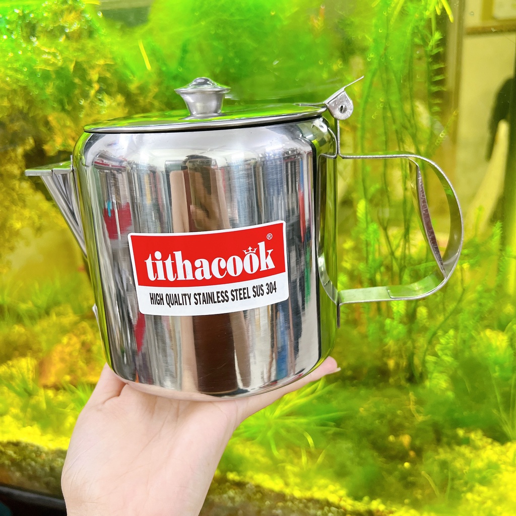 CA INOX , CA NƯỚC CÓ NẮP SUS 304 - BÌNH TRÀ INOX 304 CÓ NẮP 1.5 LÍT