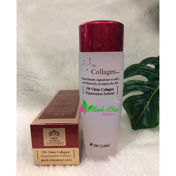 Nước hoa hồng Collagen 3W Clinic Regeneration Softener