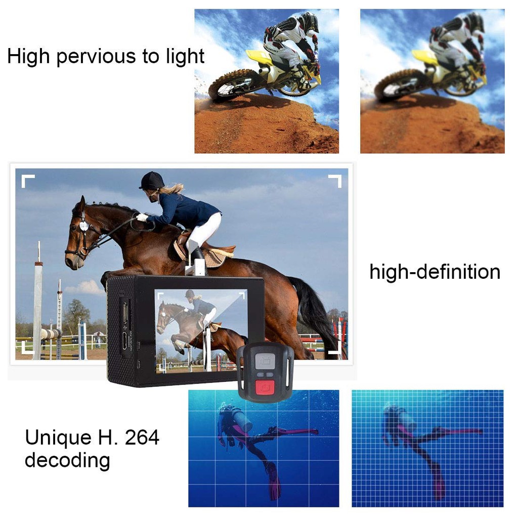 [Phặn Phặn] Máy Quay Thể Thao Camera Hành Động Camera Hành Trình F60R 4K Ultra Hd Ngoài Trời Chống Nước - Màu Đen | BigBuy360 - bigbuy360.vn