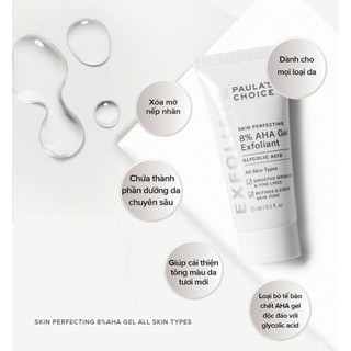 { Minisize} Gel tẩy tế bào chết AHA 8% 15ml