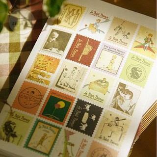 【B16】 BỘ STICKER 4 TỜ GẬP CHỦ ĐỀ VINTAGE STAMP