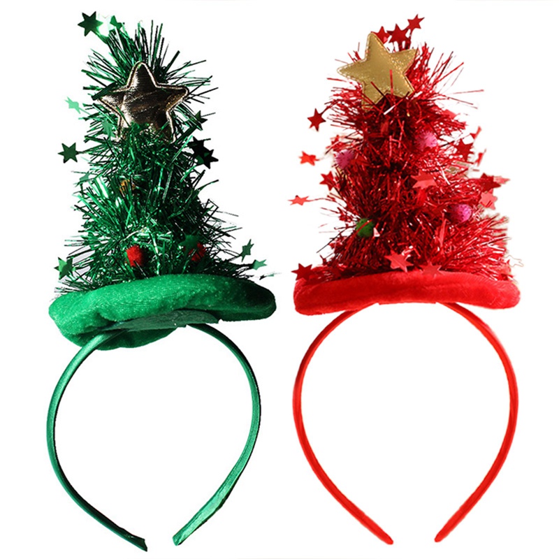 Cài tóc kiểu cây thông Giáng sinh thời trang