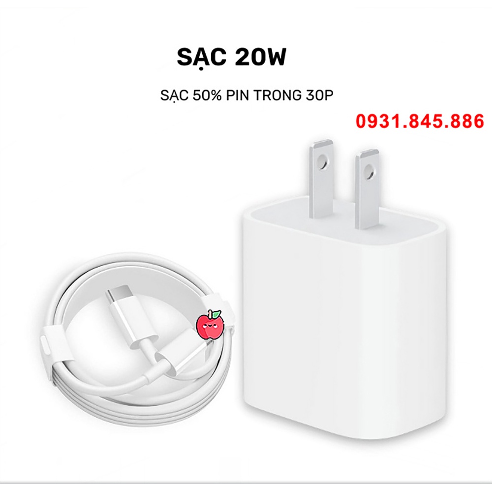 Bộ Củ Sạc Nhanh FOXCONN PD 20W Type C Dành Cho IP13 Pro Max 12 Pro Max 11 Pro Max