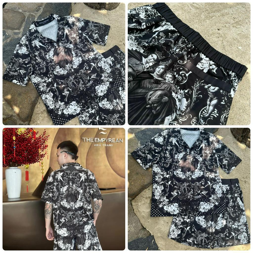 Bộ Pijama Nam Hàng Spf Chất Lụa Siết Mát cho Mùa Hè