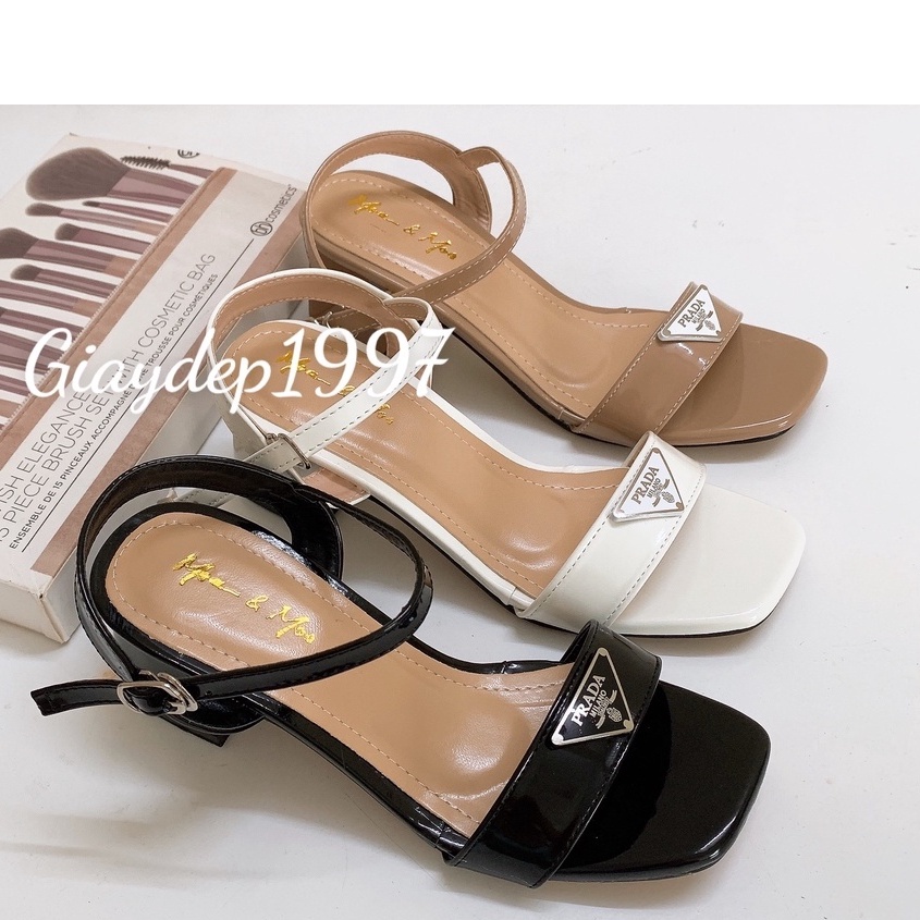 Sandal Cao Gót Dây Mảnh, Gót Vuông 5 Phân Chất Liệu Cao Cấp Sang Chảnh, Êm Chân - Mã T1111
