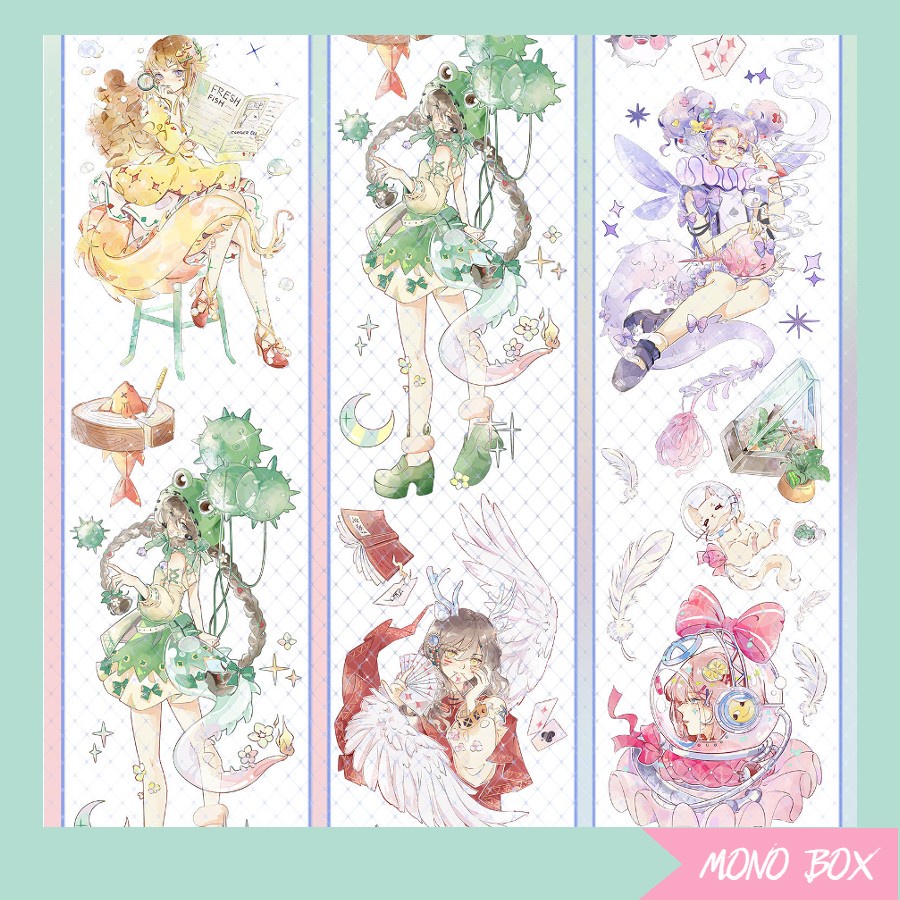 [Chiết] Washi tape nhân vật cô gái xinh đẹp Mono_box 00107