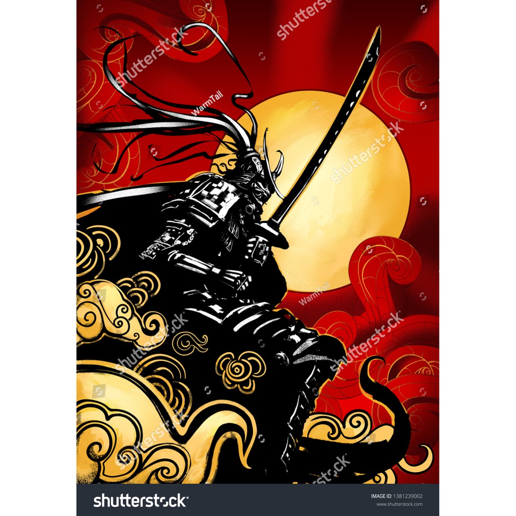 Tranh lụa 3d Samurai Nhật Bản SMRNB-07