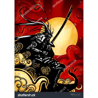 Tranh lụa 3d Samurai Nhật Bản SMRNB-07