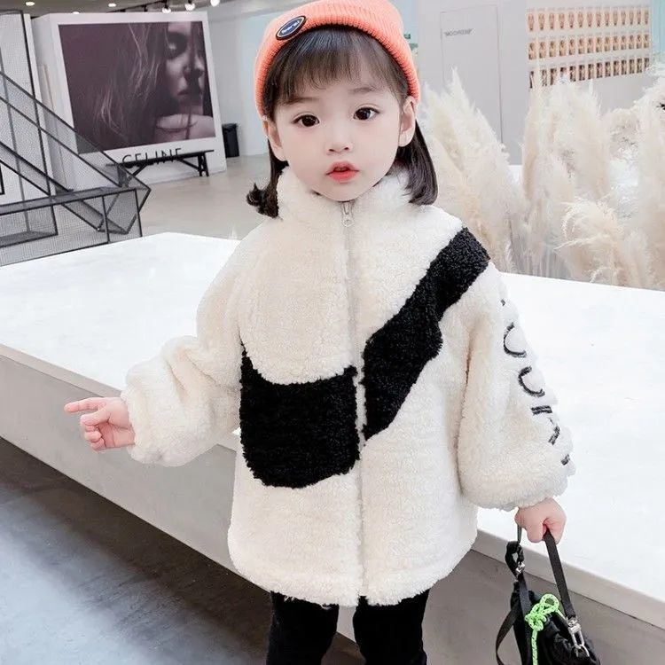 ❤Áo Khoác Lông Cừu Giả Dày Dặn Phong Cách Phương Tây Thời Trang Thu Đông 2021 Cho Bé Trai Và Gái