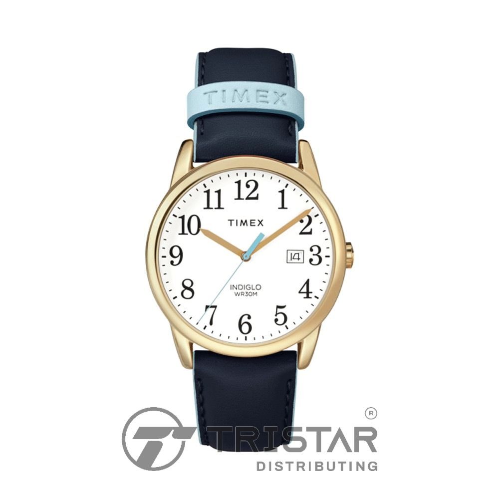 Đồng hồ Unisex Nam Nữ Timex Easy Reader 38mm - TW2R62600 Dây Da - Chính Hãng