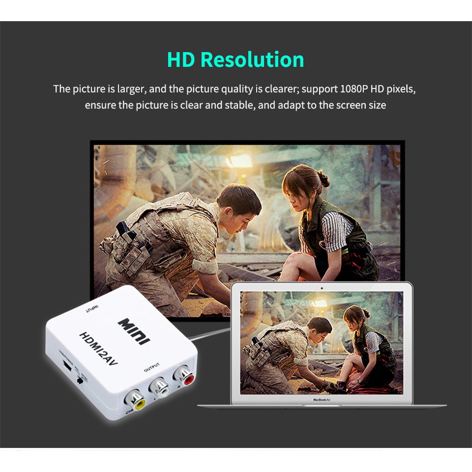 Cáp Chuyển Đổi HD 1080P HDMI Sang AV RCA Cvb L/R Video Cho TV Box PC Laptop PS3 HDMI
