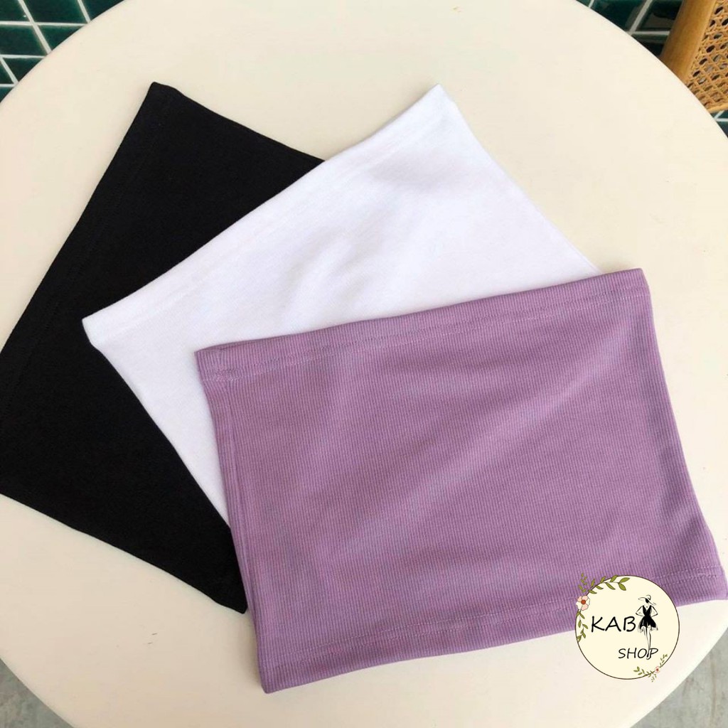 Áo Quây Ngực Thun Tăm Croptop ngắn dáng ôm, phông trơn body màu đen trắng tím | BigBuy360 - bigbuy360.vn