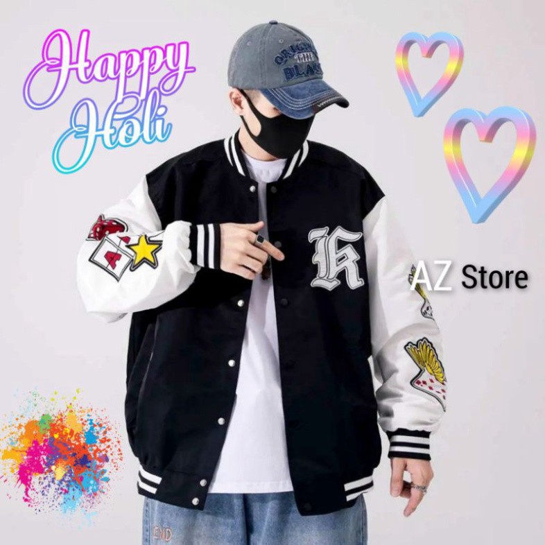 (Mới Ra Lò) 💥 Áo Khoác Dù Nam Nữ Unisex - Áo Khoác Jacket Bombers thêu tay Siêu Hot - AZ.STORE (có form rộng XL)