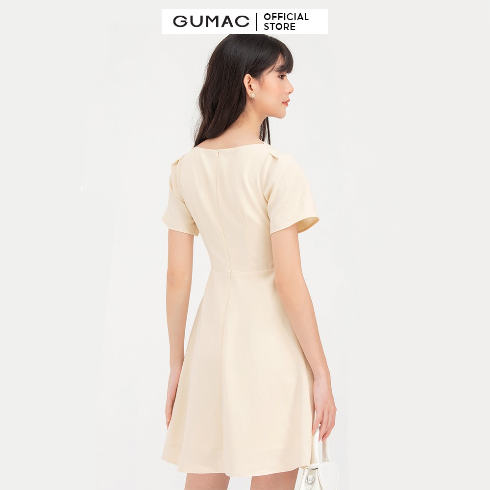 [Mã WABRGU55 giảm 12% đơn 99K] Đầm nữ cổ V phối nút GUMAC DB767 | BigBuy360 - bigbuy360.vn