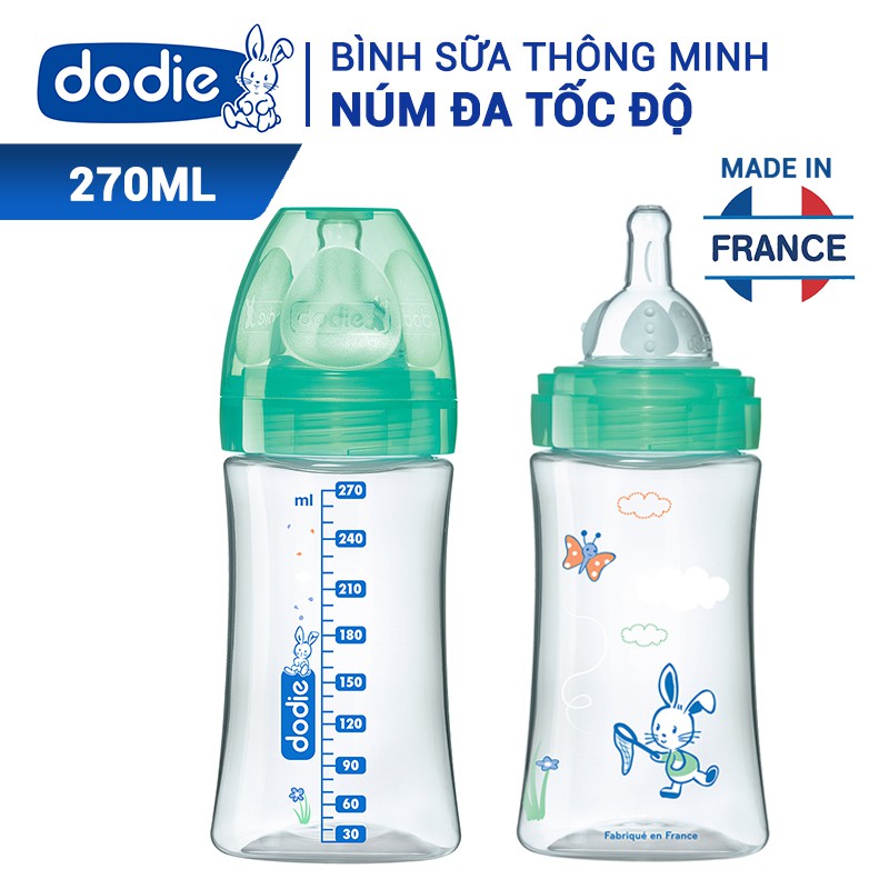 Bình sữa đa tốc độ Dodie 270ml