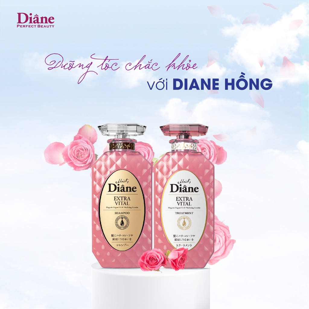 Dầu Gội Tinh Dầu Cao Cấp Nhật Bản Tăng Cường Sức Sống Cho Tóc Yếu MOIST DIANE 450ML