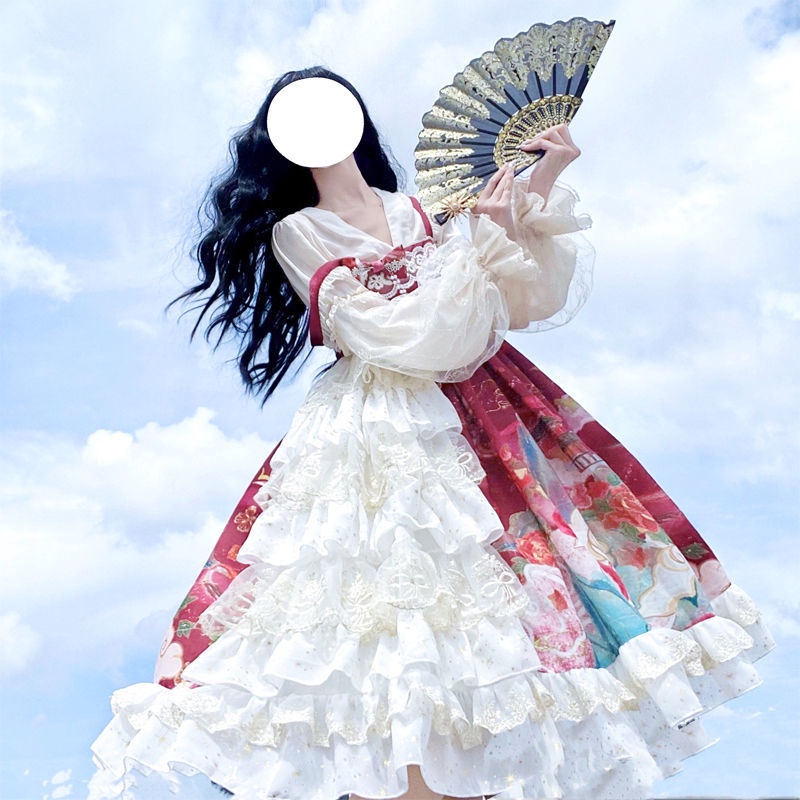 Đầm Lolita Jiuli Nổi Thiết Kế Phong Cách Trung Quốc Cá Tính