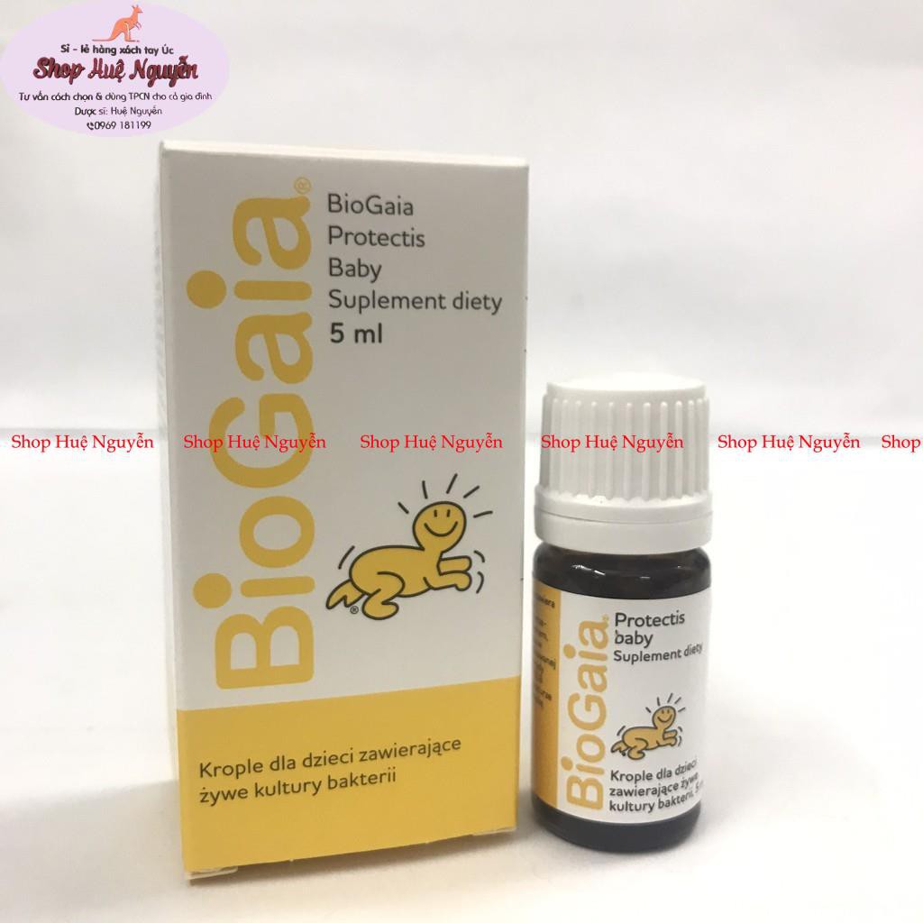 Men vi sinh BioGaia Protectis 5ml Pháp cho bé từ sơ sinh- cải thiện tiêu hóa tốt