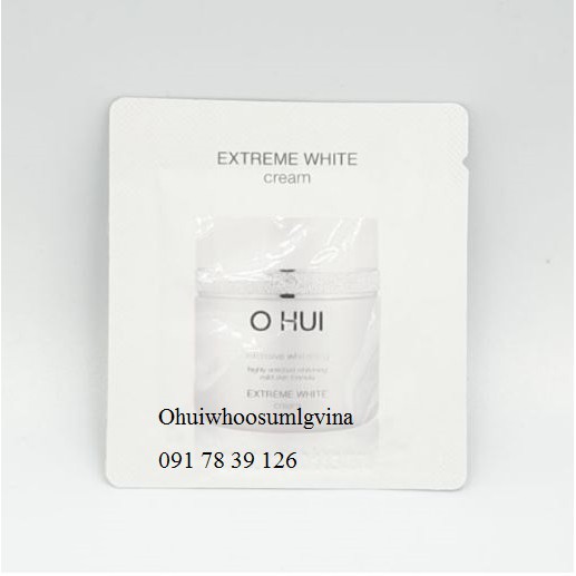 Combo 10 gói sample kem dưỡng trắng da Ohui Extreme White Cream