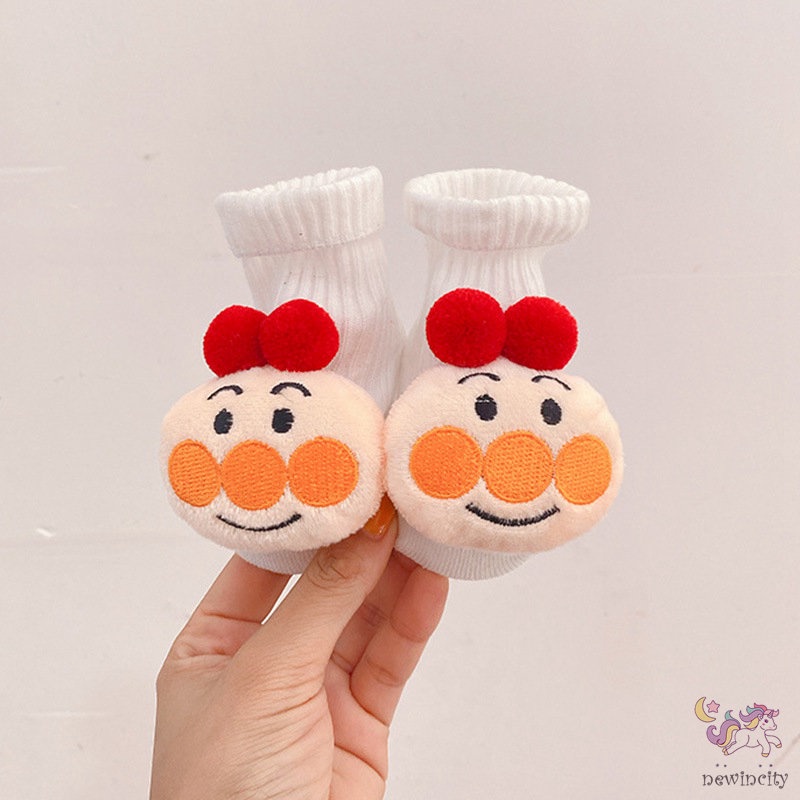Vớ dệt kim chống trượt họa tiết hoạt hình phong cách Hàn Quốc cho bé gái