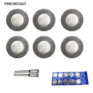 Set 10 Đĩa cắt kim cương mạ điện mịn Đĩa mài răng Đĩa mài nhỏ nhám Lưỡi cưa mài điện Ngọc lát nhỏ 50mm