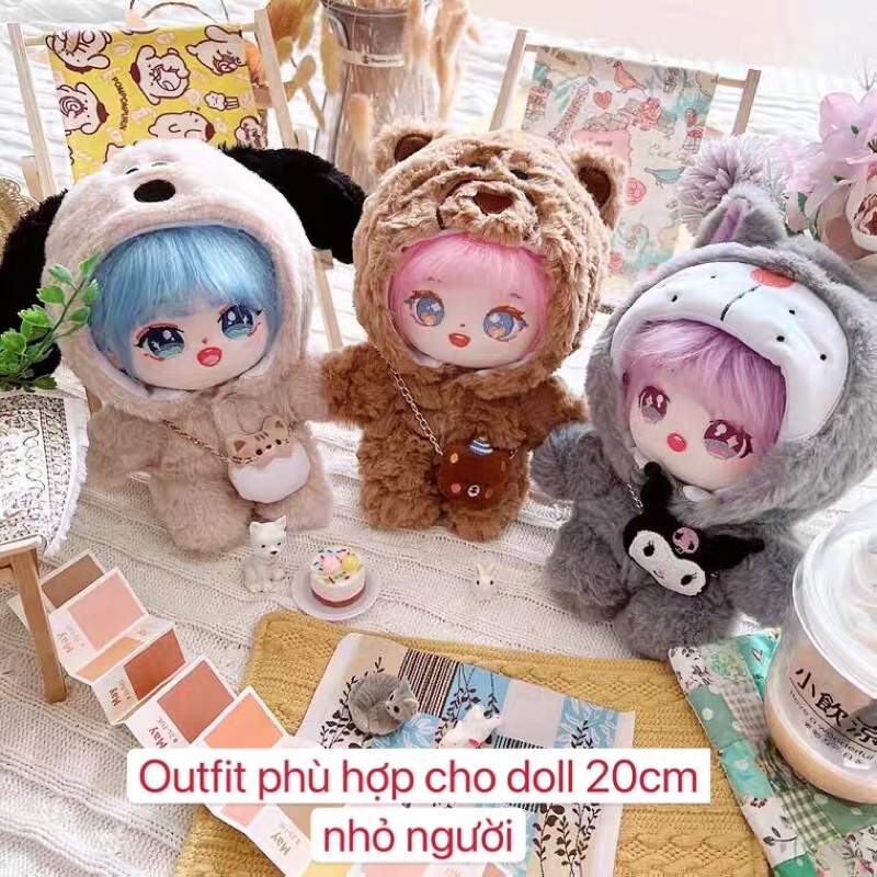 Bộ thú cho doll 20cm