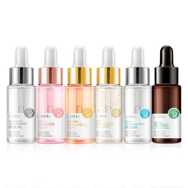 Serum Dưỡng Da Mặt LAIKOU Chứa Tinh Chất Hoa Anh Đào Vitamin C-Vàng 24K-Axit Hyaluronic-Cây Trà Dưỡng Ẩm