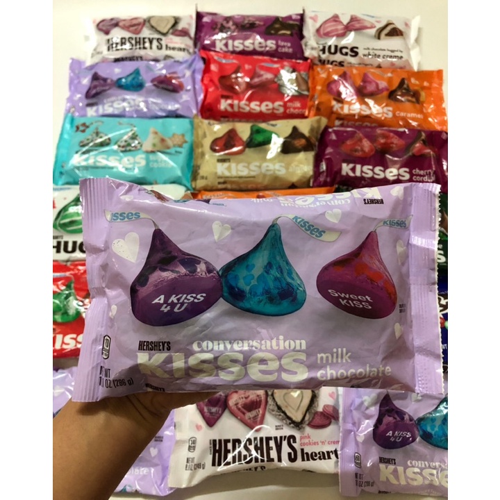 ￼Sô cô la Hershey's Kisses Phiên Bản Valentine Mỹ [ NHIỀU VỊ]