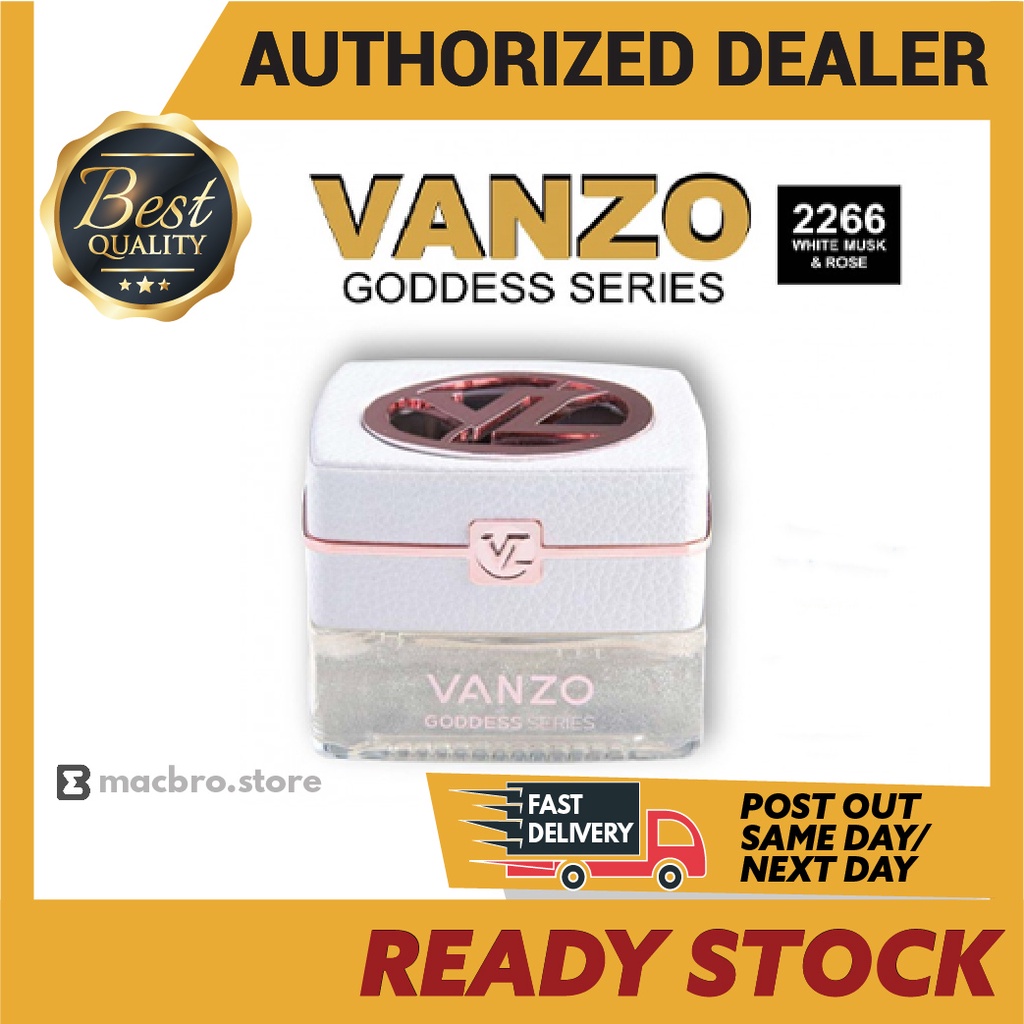 VANZO GODDESS SERIES CAR PERFUME  2266 WHITE MUSK & ROSE - AIR FRESHENER PEWANGI KERETA VANZO 汽車香水 CAR FRAGRANCE