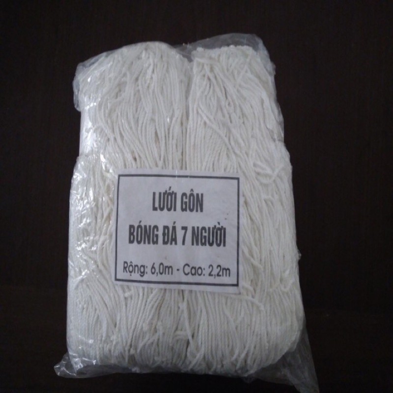 Lưới gôn bóng đá 7 người- gồm 2 lưới gôn- sợi dù siêu bền ( rộng 6m- cao 2,2m)