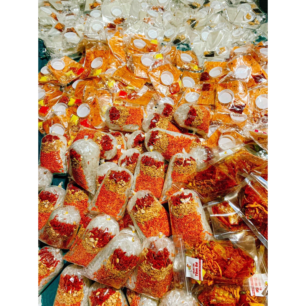 Bánh tráng trộn thập cẩm tây ninh full topping nước sốt bò cay kèm quất,gang tay trộn/Snack Cô Tấm
