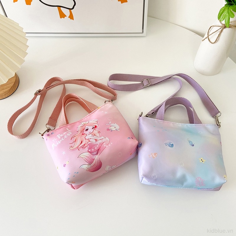Túi Vải Canvas Đeo Chéo In Họa Tiết Hoạt Hình Dễ Thương Dành Cho Bé