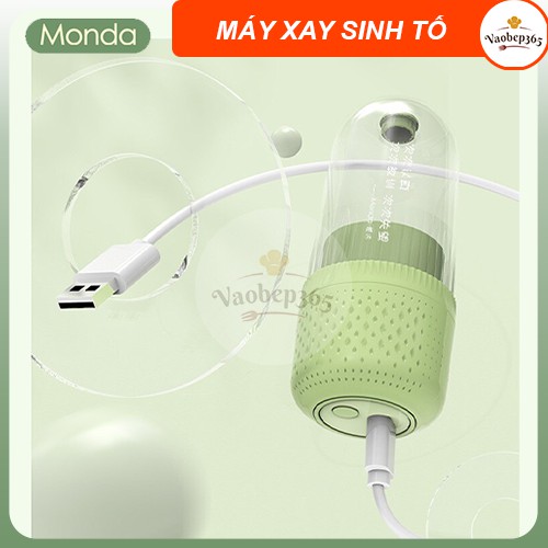 [CAM KẾT CHÍNH HÃNG] Máy xay sinh tố mini cầm tay Monda. Bảo hành 6 tháng 1 đổi 1