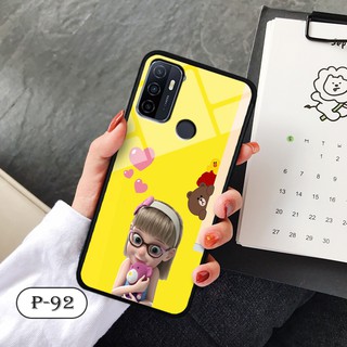 Ốp lưng kính 3D Oppo A53-cute