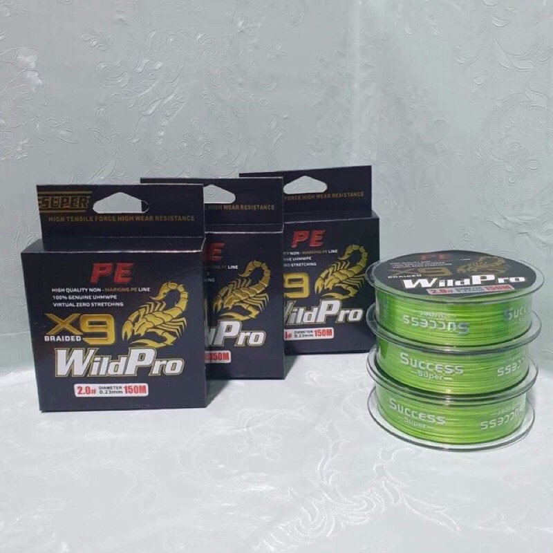 Dù PE X9 Wild Pro siêu mịn chống mài mòn 150m