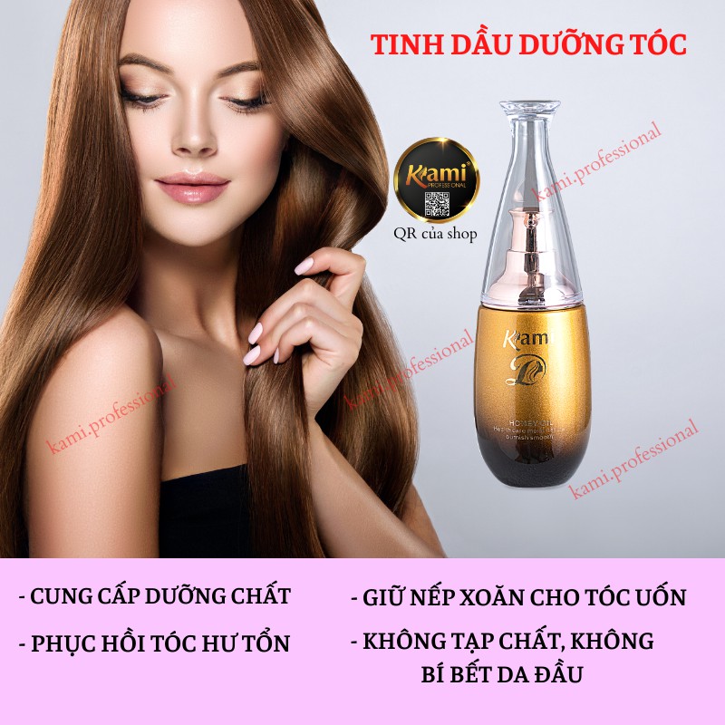  Tinh Dầu Dưỡng Bóng Tóc Argan Oil Collagen Kami cao cấp, không bí bết da đầu