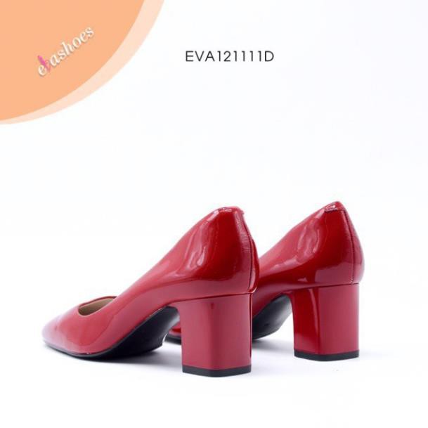 [Sale 3/3]Giày Cao Gót Đế Vuông Da Bò 7cm Evashoes - Eva121111D(Màu Đen,Đỏ) -pi9