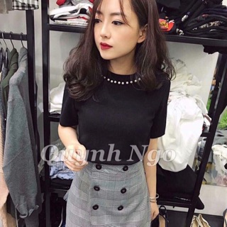 Áo ngọc trai zara size l
