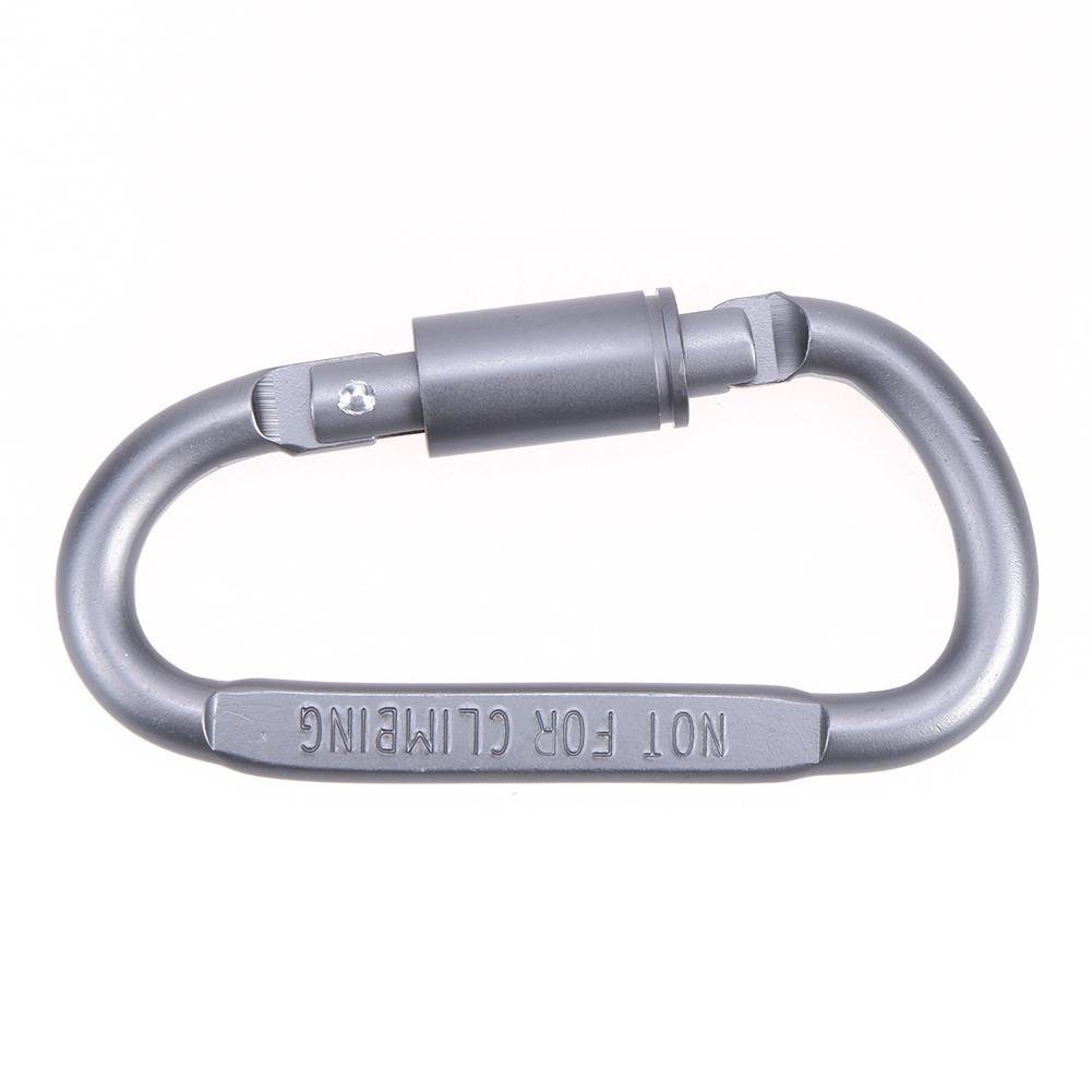 Combo 2 móc đa năng móc khóa nhôm đi phượt carabiner chữ D khoá xoay 8cm Chammart