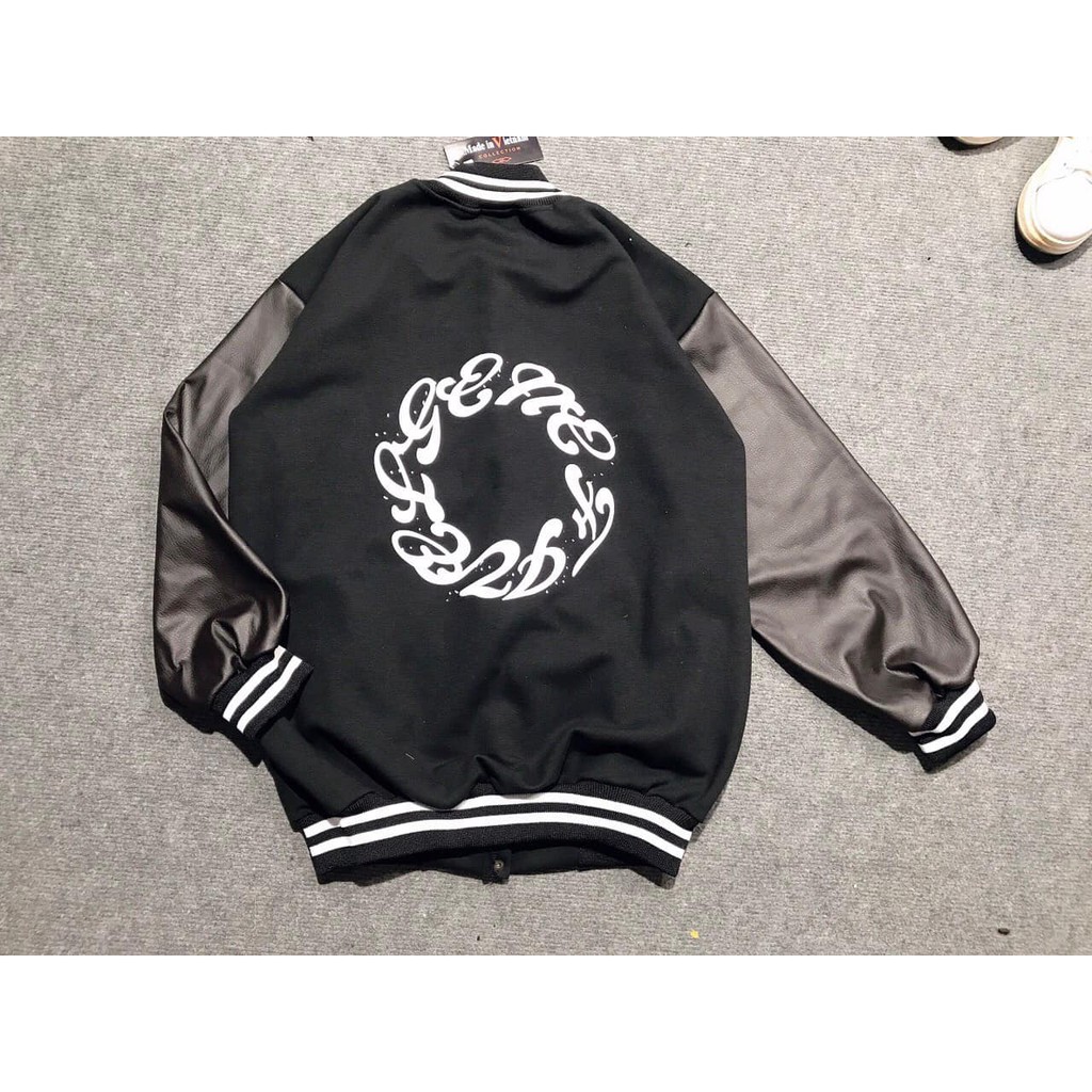 Khoác Nỉ Tay Phối Da Nam Nữ, Bomber Tay Da Unisex Form Rộng | BigBuy360 - bigbuy360.vn