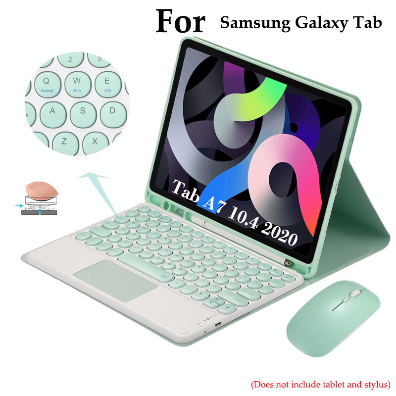 Ốp Máy Tính Bảng Kèm Bàn Phím Bluetooth Có Ngăn Đựng Bút Cảm Ứng Cho Samsung Galaxy Tab A7 10.4 2020 T500 T505