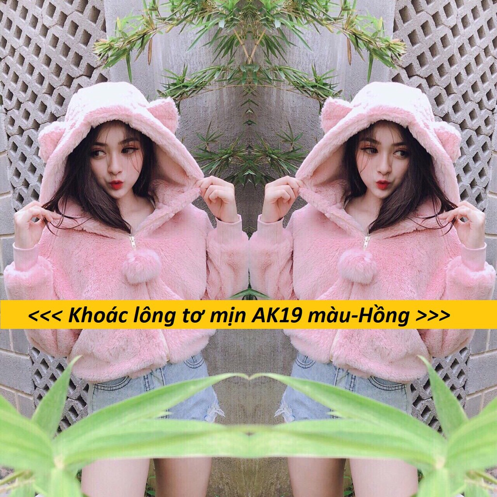 Áo khoác lông mịn 2 lớp cao cấp  AK19