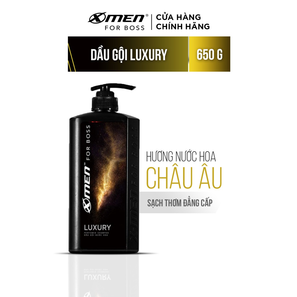 Dầu gội nước hoa X-Men For Boss Luxury 650g - Mùi hương sang trọng tinh tế - Chính Hãng Giá Tốt