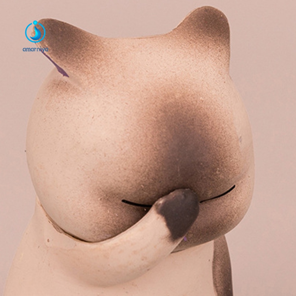 Tượng Mèo Bằng Nhựa Màu Sắc Tươi Sáng Trang Trí Nhà Cửa