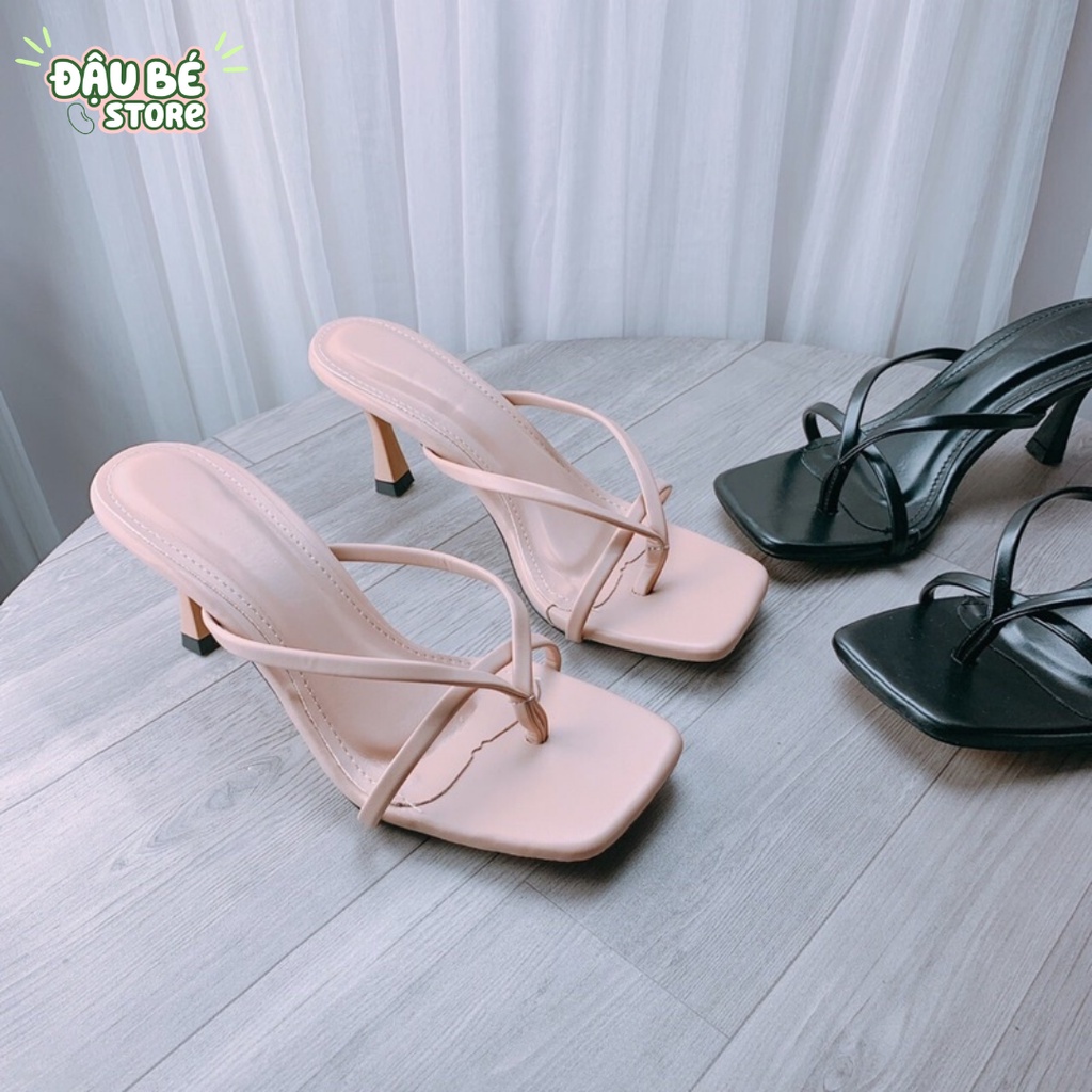 [Hot 2021] Dép Guốc Xăng- Đan Gót Nhọn Dây Mảnh 5 Phân - Kèm Ảnh Thật - Daube - D024